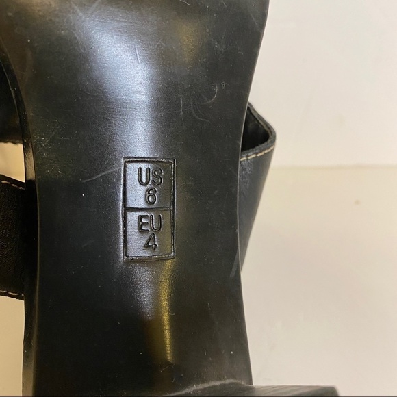 Aerosole 2” inch heel black sandals size 6 - Picture 5 of 8